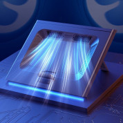 Baseus ThermoCool Heat Dissipating Laptop Stand - охлаждаща ергономична поставка с 2 вентилаторa и LED подсветка за Mac и преносими компютри (тъмносив) 8