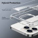 ESR Air Shield Boost Case - удароустойчив хибриден кейс с вградена поставка за iPhone 14 Pro (прозрачен) 3