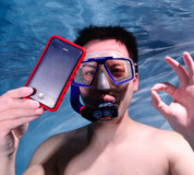 Krusell SEaLABox XL - универсален водоустойчив калъф за iPhone 5, iPhone 5S, iPhone SE, iPhone 5C, Nokia, Sony, HTC, Moto G и мобилни телефони (черен) 6