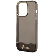 Guess Camera Outline Case - дизайнерски кейс с висока защита за iPhone 14 Pro Max (черен) 5