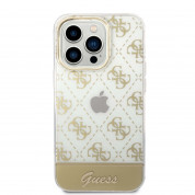 Guess Peony Glitter Script Logo Case  for iPhone 14 Pro Max (gold) 1