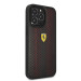 Ferrari Perforated Leather Hard Case - кожен кейс за iPhone 14 Pro (черен) 3