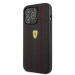 Ferrari Perforated Leather Hard Case - кожен кейс за iPhone 14 Pro (черен) 1
