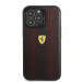 Ferrari Perforated Leather Hard Case - кожен кейс за iPhone 14 Pro (черен) 2