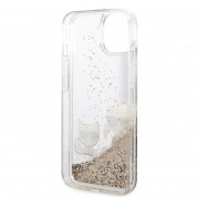 Karl Lagerfeld Liquid Glitter Karl and Choupette Case for iPhone 14 (clear-gold) 4