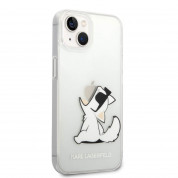 Karl Lagerfeld Choupette Eat Case - дизайнерски кейс с висока защита за iPhone 14 (прозрачен) 2