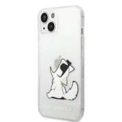 Karl Lagerfeld Choupette Eat Case - дизайнерски кейс с висока защита за iPhone 14 (прозрачен)