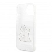 Karl Lagerfeld Choupette Eat Case - дизайнерски кейс с висока защита за iPhone 14 (прозрачен) 4