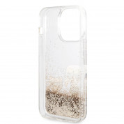 Karl Lagerfeld Liquid Glitter Karl and Choupette Case for iPhone 14 Pro (clear-gold) 4
