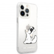 Karl Lagerfeld Choupette Eat Case - дизайнерски кейс с висока защита за iPhone 14 Pro (прозрачен) 2