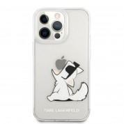 Karl Lagerfeld Choupette Eat Case - дизайнерски кейс с висока защита за iPhone 14 Pro (прозрачен) 1