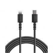 Anker PowerLine Select+ USB-C to Ligthning Cable - сертифициран (MFI) USB-C към Lightning кабел за Apple устройства с Lightning порт (180 см) (черен)