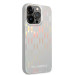 Karl Lagerfeld Iridescent Monogram Case - дизайнерски силиконов кейс за iPhone 14 Pro Max (сребрист)  3