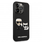 Karl Lagerfeld Karl and Choupette 3D Case - дизайнерски кейс с висока защита за iPhone 14 Pro Max (черен) 2