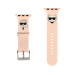 Karl Lagerfeld Karl and Choupette Silicone Watch Strap - силиконова каишка за Apple Watch 38мм, 40мм, 41мм (розов) 1