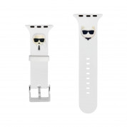 Karl Lagerfeld Karl and Choupette Silicone Watch Strap for Apple Watch 38mm, 40mm, 41mm (white)