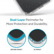 Speck Presidio Glitter Perfect Clear - удароустойчив хибриден кейс с Magsafe за iPhone 14 (прозрачен) 5