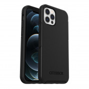 Otterbox Symmetry Case - удароустойчив хибриден кейс за дисплея iPhone 12, iPhone 12 Pro (черен)