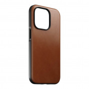 Nomad Modern Leather MagSafe Case - кожен (естествена кожа) кейс с MagSafe за iPhone 14 Pro (кафяв) 3