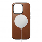 Nomad Modern Leather MagSafe Case - кожен (естествена кожа) кейс с MagSafe за iPhone 14 Pro (кафяв) 1