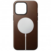 Nomad Modern Leather MagSafe Case - кожен (естествена кожа) кейс с MagSafe за iPhone 14 Pro Max (тъмнокафяв) 1