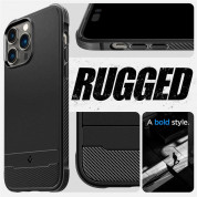 Spigen Rugged Armor MagFit Case - хибриден кейс с висока степен на защита с MagSafe за iPhone 14 Pro Max (черен-мат)  13