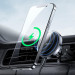 Joyroom Magnetic Wireless Vent Car Charge Holder 15W - поставка за радиаторa на кола с безжично зареждане за iPhone с Magsafe (черен) 9