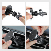 Joyroom Magnetic Wireless Vent Car Charge Holder 15W - поставка за радиаторa на кола с безжично зареждане за iPhone с Magsafe (черен) 10
