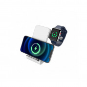 Tech-Protect Wireless Charger QI15W-A20 - тройна поставка (пад) за безжично зареждане за iPhone, Apple Watch, AirPods и Qi съвместими устройства (бял) 3