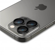 Spigen Optik Pro tR Ez Fit Lens Protector 2 Pack - 2 комплекта предпазни стъклени лещи за камерата на iPhone 15 Pro, iPhone 15 Pro Max, iPhone 14 Pro, iPhone 14 Pro Max (черен) 2