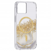 Case Mate Karat Marble MagSafe Case for iPhone 14 (clear-gold) 1