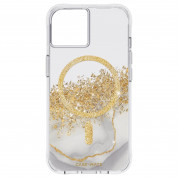 Case Mate Karat Marble MagSafe Case for iPhone 14 (clear-gold)