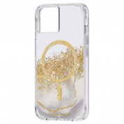 Case Mate Karat Marble MagSafe Case for iPhone 14 (clear-gold) 2