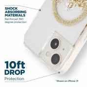 Case Mate Karat Marble MagSafe Case for iPhone 14 (clear-gold) 7