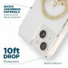 Case Mate Karat Marble MagSafe Case - удароустойчив хибриден кейс с Magsafe за iPhone 14 (прозрачен-златен) 8