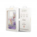 Guess Liquid Glitter Flower Case - дизайнерски кейс с висока защита за iPhone 14 Pro (лилав) 8