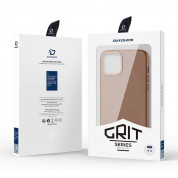 Dux Ducis Grit Faux Leather MagSafe Case - дизайнерски кожен кейс с MagSafe за iPhone 14 (кафяв) 9