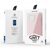 Dux Ducis Grit Faux Leather MagSafe Case - дизайнерски кожен кейс с MagSafe за iPhone 14 (розов) 9