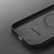 Dux Ducis Grit Faux Leather MagSafe Case - дизайнерски кожен кейс с MagSafe за iPhone 14 Pro (черен) 8