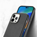 Dux Ducis Grit Faux Leather MagSafe Case - дизайнерски кожен кейс с MagSafe за iPhone 14 Pro (черен) 6