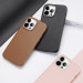 Dux Ducis Grit Faux Leather MagSafe Case - дизайнерски кожен кейс с MagSafe за iPhone 14 Pro (черен) 5