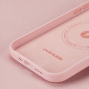 Dux Ducis Grit Faux Leather MagSafe Case - дизайнерски кожен кейс с MagSafe за iPhone 14 Pro (розов) 8