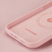Dux Ducis Grit Faux Leather MagSafe Case - дизайнерски кожен кейс с MagSafe за iPhone 14 Pro (розов) 9