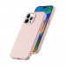 Dux Ducis Grit Faux Leather MagSafe Case - дизайнерски кожен кейс с MagSafe за iPhone 14 Pro (розов) 2