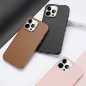 Dux Ducis Grit Faux Leather MagSafe Case - дизайнерски кожен кейс с MagSafe за iPhone 14 Pro Max (кафяв) 4