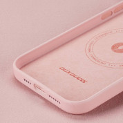 Dux Ducis Grit Faux Leather MagSafe Case - дизайнерски кожен кейс с MagSafe за iPhone 14 Pro Max (розов) 8