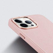 Dux Ducis Grit Faux Leather MagSafe Case - дизайнерски кожен кейс с MagSafe за iPhone 14 Pro Max (розов) 6