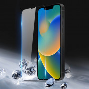 Dux Ducis 10D Case Friendly Full Coveraged Tempered Glass - калено стъклено защитно покритие за целия дисплей на iPhone 14 (черен-прозрачен) 2
