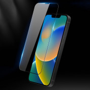 Dux Ducis 10D Case Friendly Full Coveraged Tempered Glass - калено стъклено защитно покритие за целия дисплей на iPhone 14 (черен-прозрачен) 3