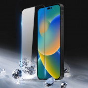 Dux Ducis 10D Case Friendly Full Coveraged Tempered Glass - калено стъклено защитно покритие за целия дисплей на iPhone 14 Pro (черен-прозрачен) 3